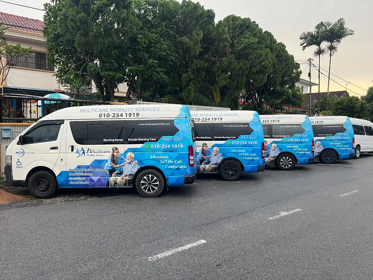 Multicare branded wheelchair transport vans